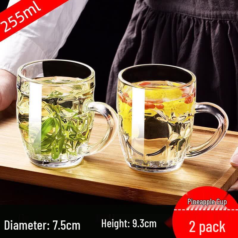 Youluo Heat-Resistant Tempered Glass Mug with Handle