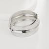 Interlocking Ring Open Bangle - European & American Light Luxury Design for Women
