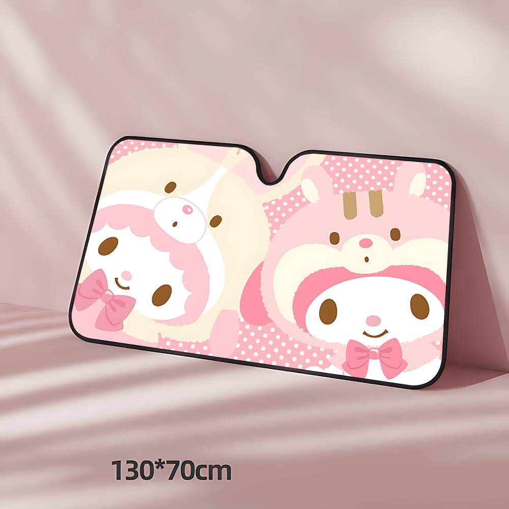 Cartoon S-Sanrio Kawaii Car Sunshade Curtains Windscreen Cover Shade UV Rays Sun Visor Protector