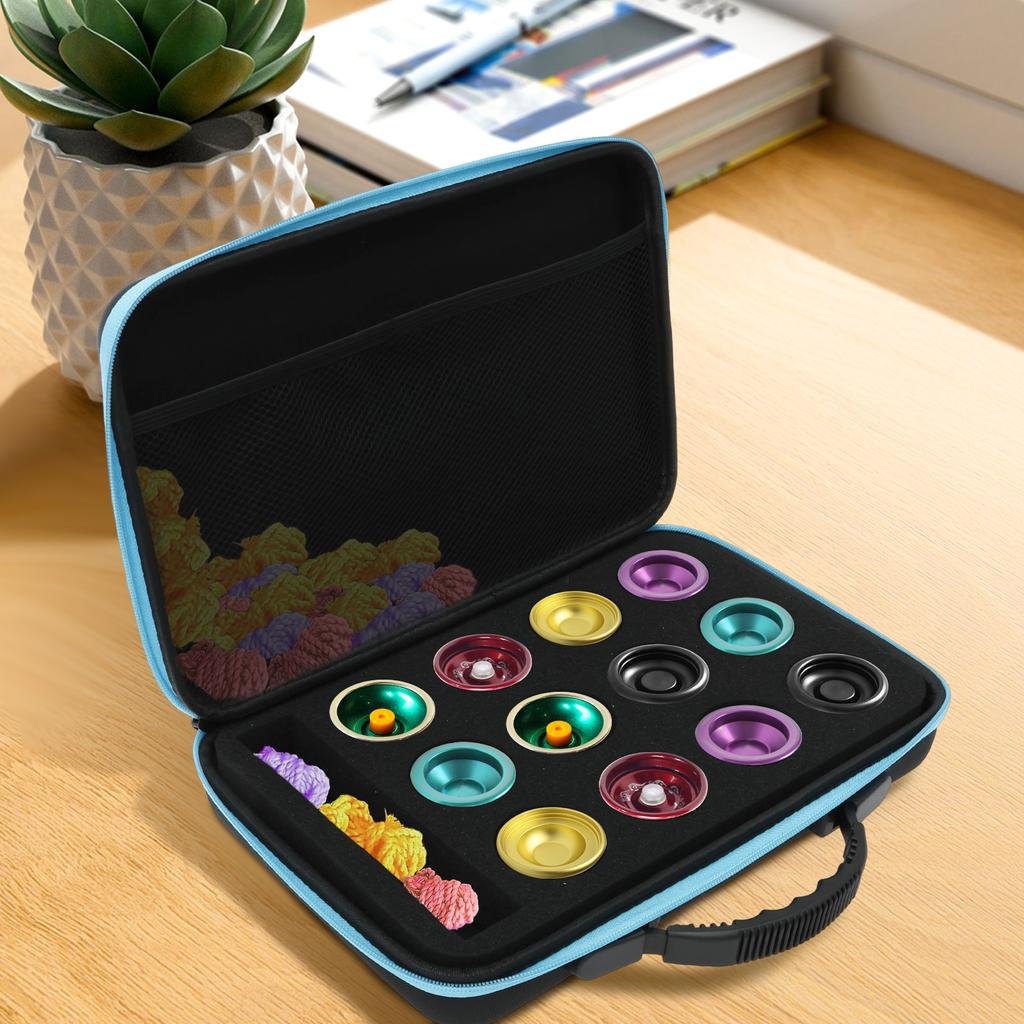 Yoyo Ball Storage Bag 6/12 Hole Portable Yoyo Carry Case with Handle Lightweight Outdoor Equipment Protective Bag for Yoyo Ball