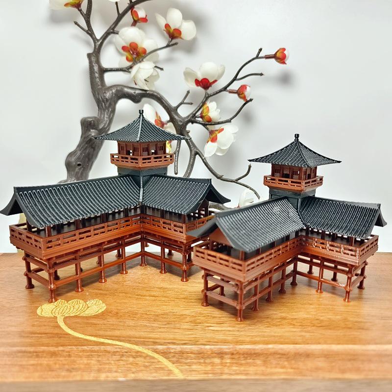 Chinese Style Micro Landscape 3D Printed Rockery for Fish Tanks and Bonsai Gardens