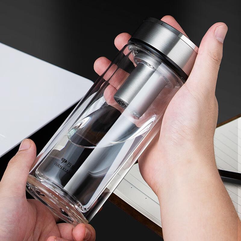 WANXIANG Double-Layer Glass Tea Infuser Bottle