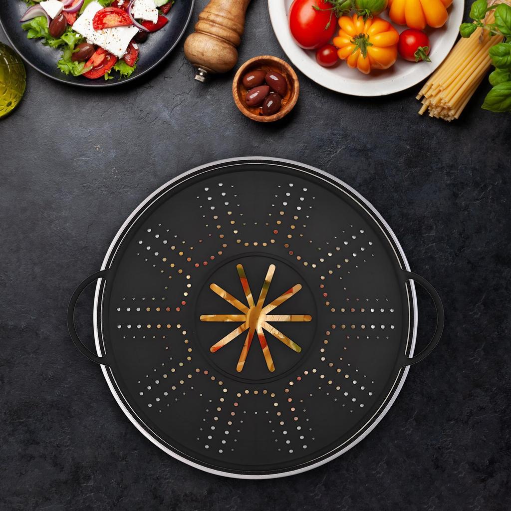 Splatter Screen For Frying Pan Splash Shield Cover Foldable Splatter Screen For Skillet Bacon Pot Cooking Stove Kitchen Cookware