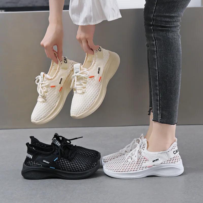 Fashion Women's Sneaker Shoes Summer Woman Trend Outdoor Casual Sports Shoes Hollow Breathable Comfortable Soft Versatile Mesh Shoes