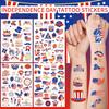 Unabhängigkeitstag Tattoo Aufkleber USA Thema Malparty Anlass Gesicht Aufkleber Wasserdichte Tattoo Aufkleber