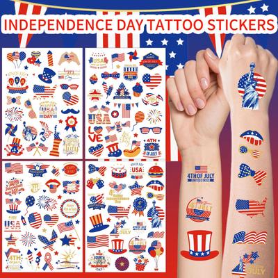 Independence Day Tattoo Stickers USA Themed Painting Party Occasion Face Stickers Waterproof Tattoo Stickers