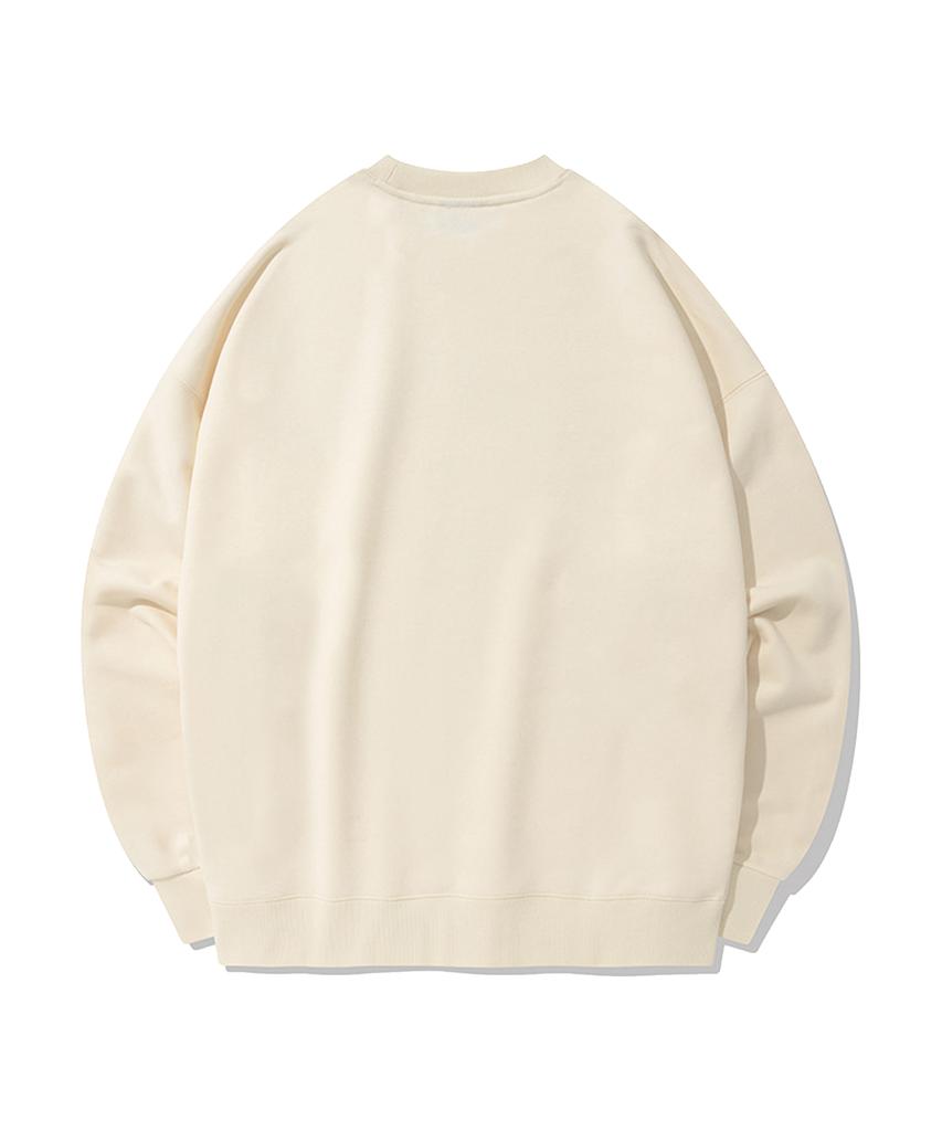 WILDROCK Four-Leaf Clover Lettering Sweatshirt_Ivory