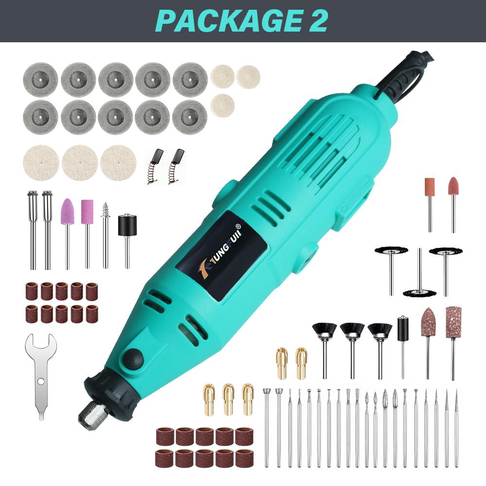 TUNGFULL 150W Electric Grinder Multi-Function Rotary Tool Kit 6 Speed 10000-32000RPM with Complete Accessories for DIY Projects