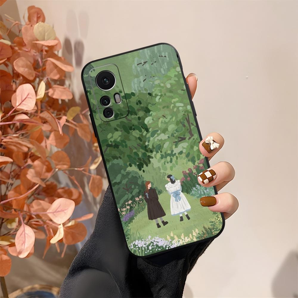 Cartoon Anne auf Green Gables Handyhülle Fundas Für Xiaomi 15 14 12 Lite Pro 13 11t POCO X5 M6 M5 X6 X3 F5 F6 Pro Hülle