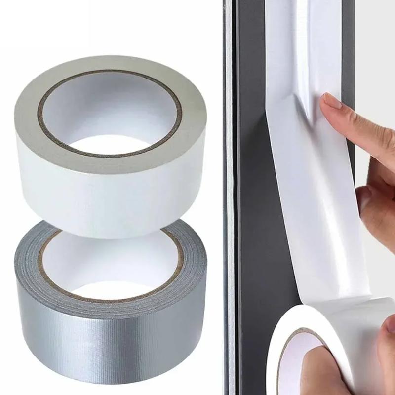 Window Sealing Tape Waterproof Seal Isolation Tape Strong Adhesive White Sliver Duct Tape Window Draft Stopper Home Decor