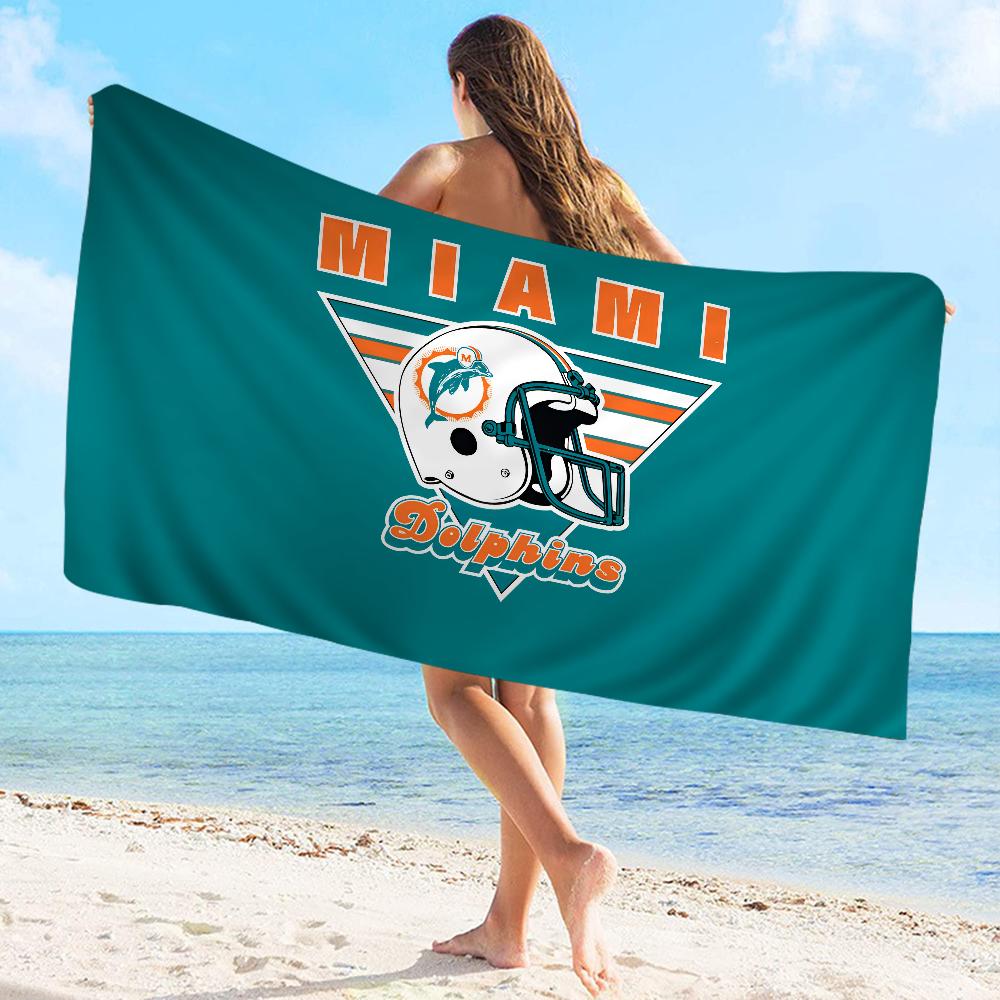 M-Miami D-Dolphins Towel Microfiber Beach Towel Absorbent Quick Dry Soft Yoga Swimming Resort Mountain Climbing Towel