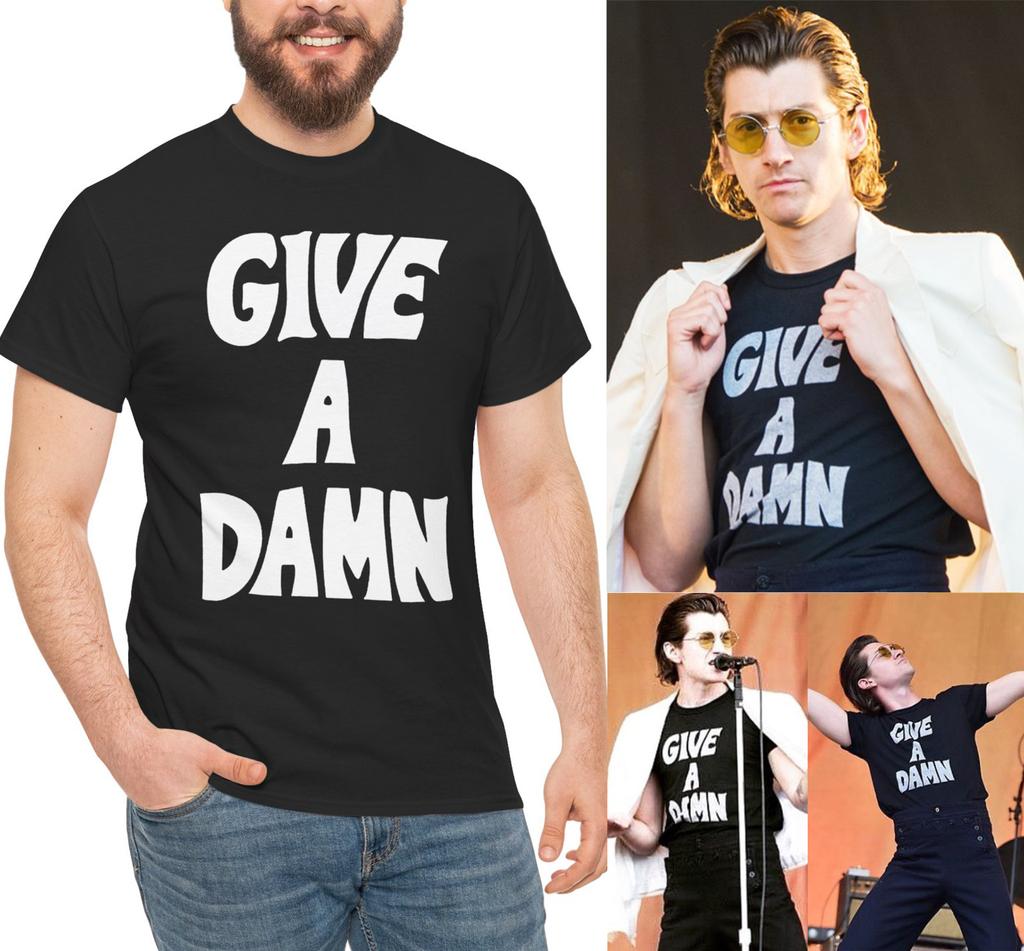 Give A Damn Come Indossato da Alex Turner, Last Shadow Puppets, Maglietta Alex Turner, Unisex