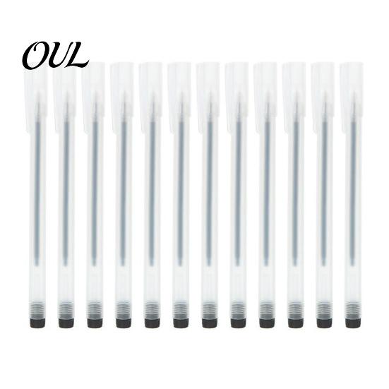 Reliable Daily Pens 12PCS Smooth Gel Ink Pens, Quick-drying 0.5mm Fine Point Black Minimalist Frosted Grip for Office And School Supplies Student