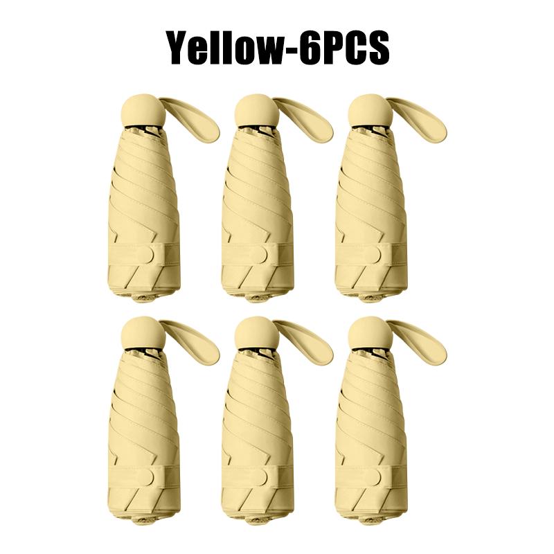 

Paradise Маленький и удобный зонт от солнца с 6 костями и черным клеем из алюминиевого сплава, ветрозащитный зонт с защитой от солнца UPF50+