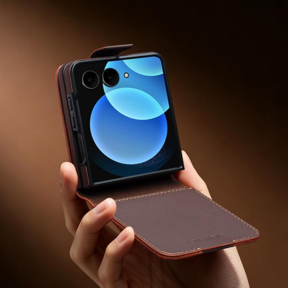 Per Samsung Galaxy Z Flip8 Flip 8 Custodia a Libro in Vera Pelle NAPPA Business Premium Pelle di Mucca Portacarte Copertura per Flip8