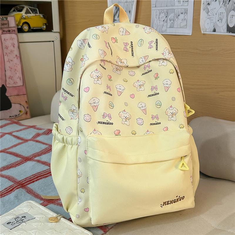 Student Schoolbag Women's Large Capacity Ice Cream Dog Lightweight Backpack
