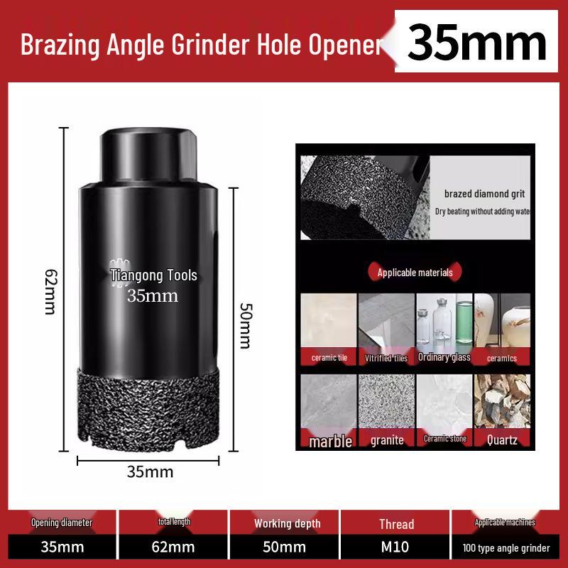 Tiangong Multi-Material Dry Drill Bit for Angle Grinders (Tile, Marble, Glass)