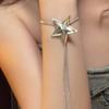 Stylish Alloy Star Necklace Simple Neck Jewelry Pullable Star Necklace Star Pendant Necklace Suitable for Party Daily