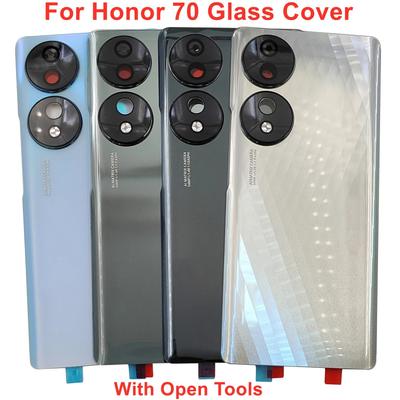 For Huawei Honor 70 Glass Battery Cover Back Door Lid Honor70 Rear Housing Panel  + Camera Lens +  Adhesive Glue