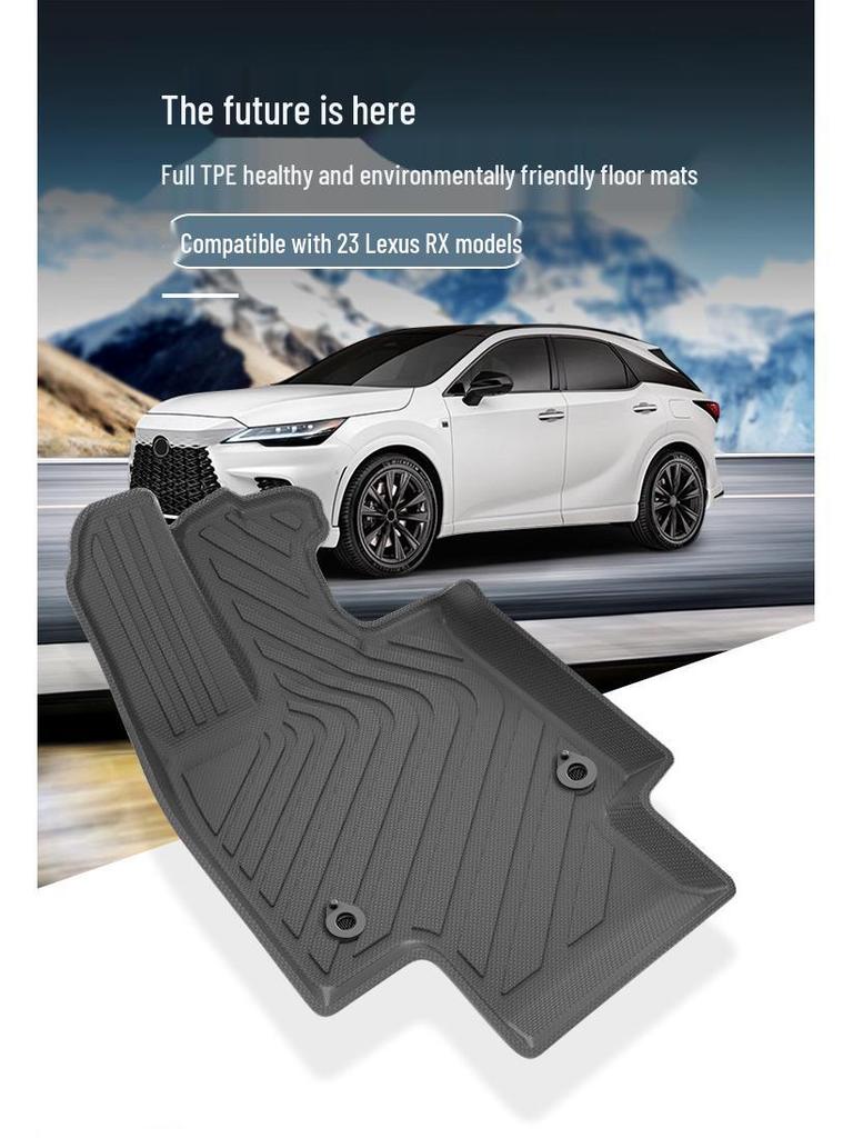 Custom TPE Floor Mats for 2023-2024 Lexus RX, Including Trunk Mat