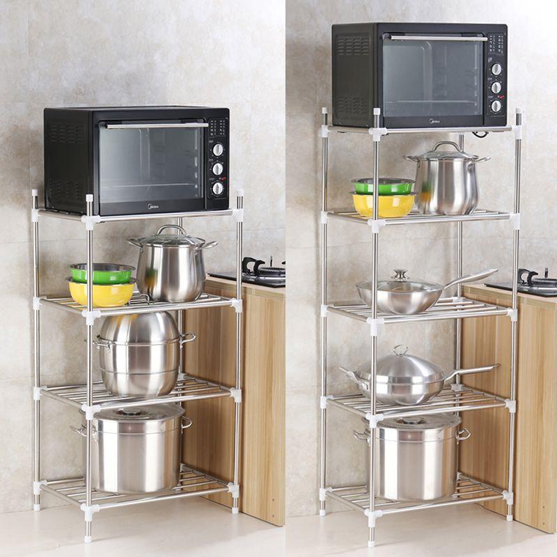 Stainless Steel Multi-layer Kitchen Storage Rack for Pots and Basins