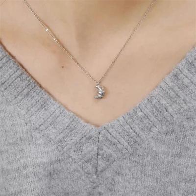 Collana con Charm a Forma di Croissant per Donne Pendente dell'Amicizia Choker Ragazza Miglior Regalo Gioielleria Fine alla Moda