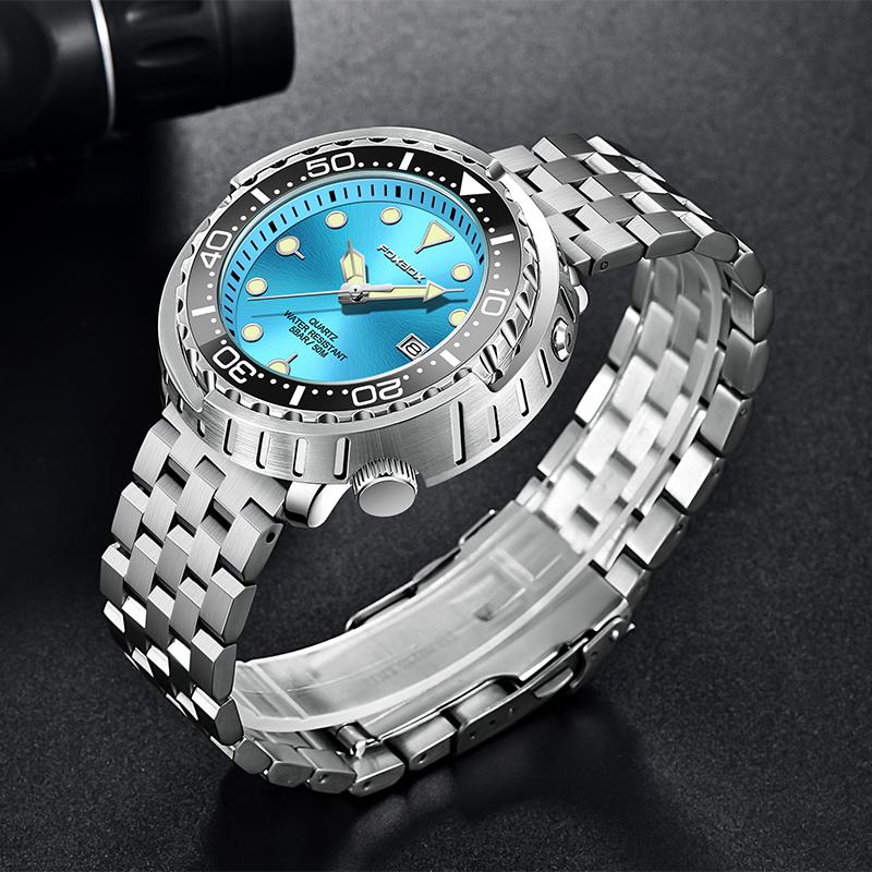 2022 LIGE New Fashion Men Watch Top Brand Luxury Stainless Steel Wristwatch Quartz Date Clock Waterproof Watch