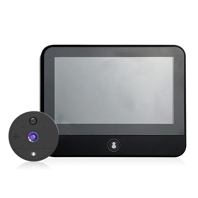 Smart Wireless Doorbell with Wide-Angle Camera and Display for Anti-Theft Door Monitoring