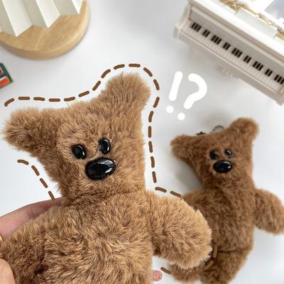Cartoon Bean Bär Plüschpuppe Anhänger Niedliche Mädchen Herz Puppe Studenten Tasche Schlüsselanhänger Anhänger