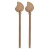 2 Pcs Door Latch Locking Pin 11cm Leaf Shape Retro Style Brass Cabinet Key Latch Bolt Locking Pin