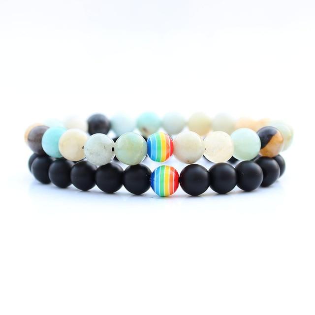 Rainbow Couple Bracelet Men Bileklik Jewelry Bracelets For Women Erkek Bileklik Pulseras Mujer Pulseira Femme Masculina Armband