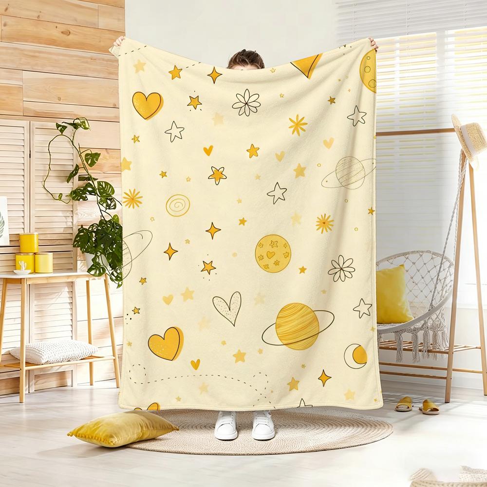 Healing Soft Aesthetic Throw Lightweight 240G Flannel Blanket Soft Skin-Friendly For Summer Cooling