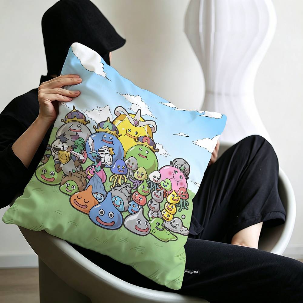 Dragon Quest Rocket Slime Personalized Pillow Cover Kids Bedroom Wild Party Decor Pillowcase Kid Birthday Shower Gift