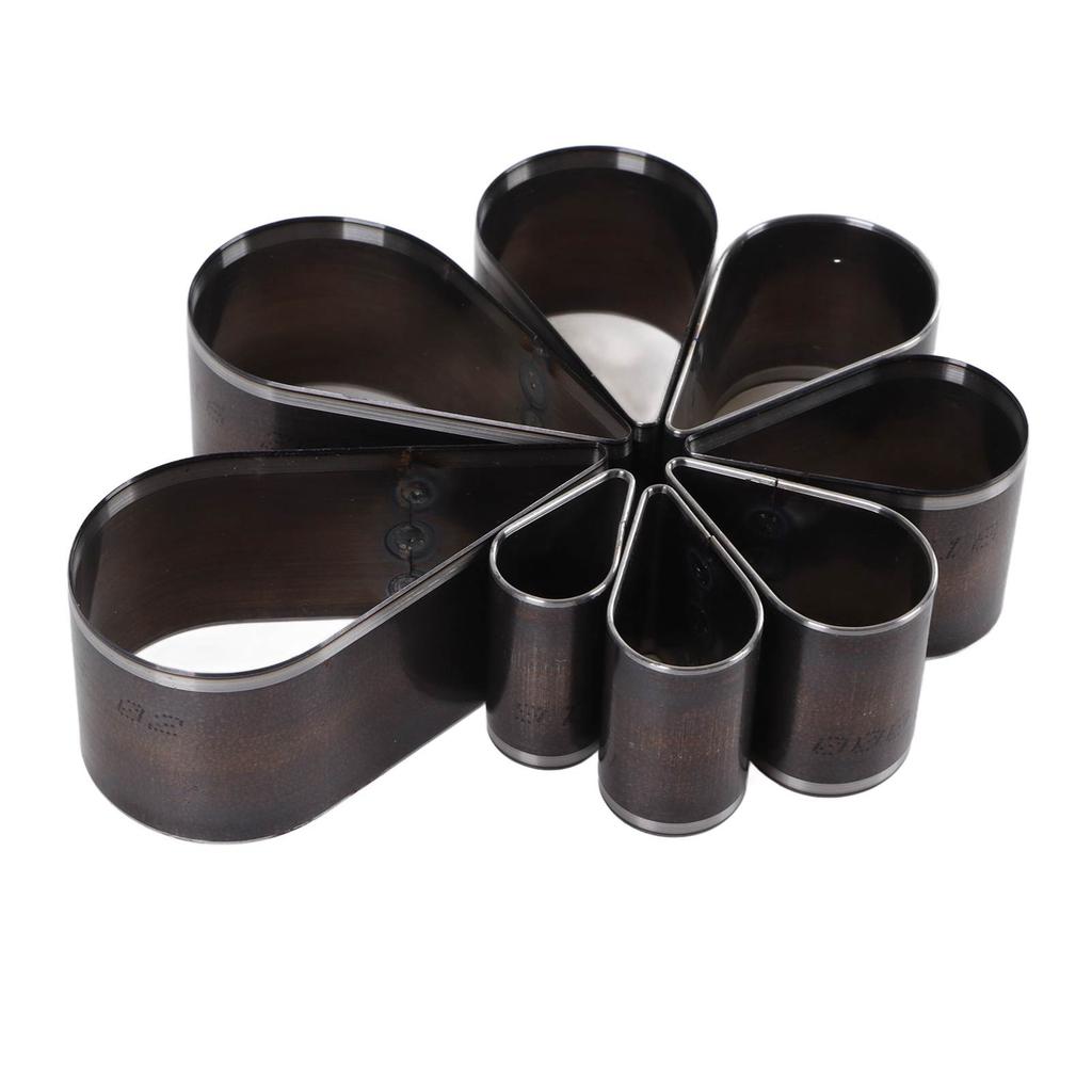 8Pcs Leather Cutting Die Set Teardrop Manual Punching Molds DIY Craft Tools Alloy Steel