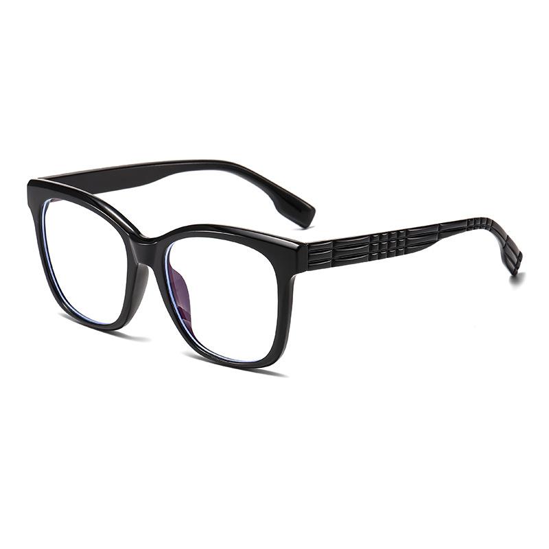 66038 Star With The Same Rose Black-Frame Glasses, Fashionable Large-Frame Plain Flat Glasses, Anti-Blue Glasses