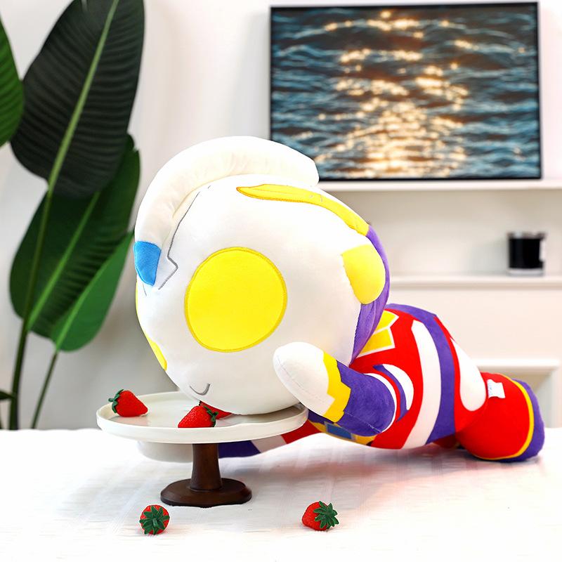 New Ultraman Tiga Doll Flying Ultraman Plush Toy Cartoon Doll Throw Pillow Gift