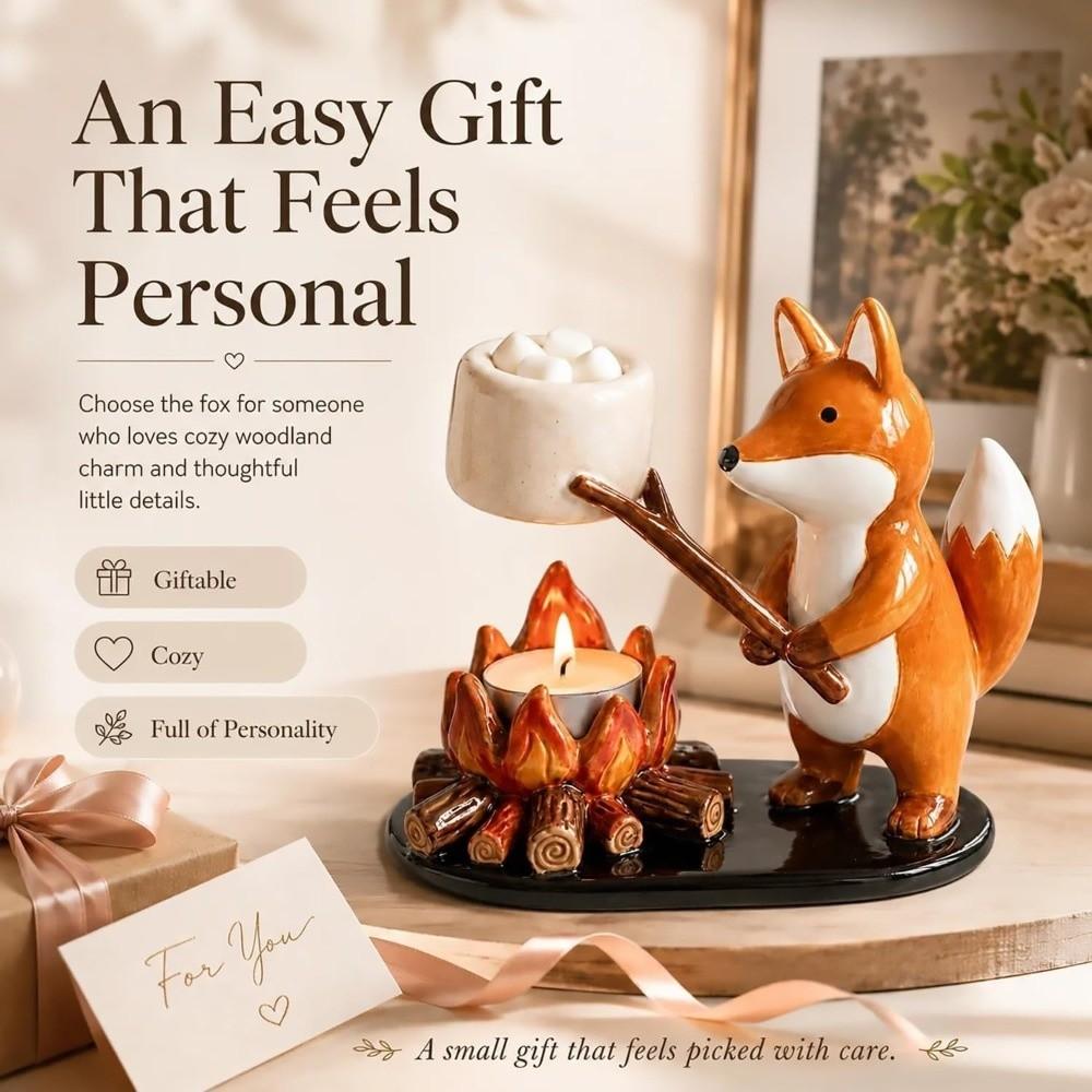 Cat Dog Fox Tealight Holder Cartoon Holiday Ornament New Decorative Candle Rack For Friends