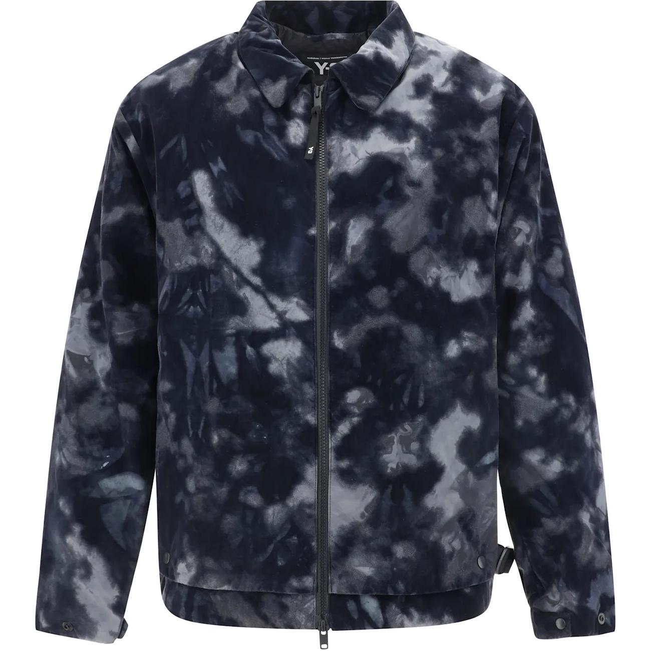 

Y-3 Tie-Dye Color Block Zip-Up Long Sleeve Jacket Men Jacket Blue JI5646 L