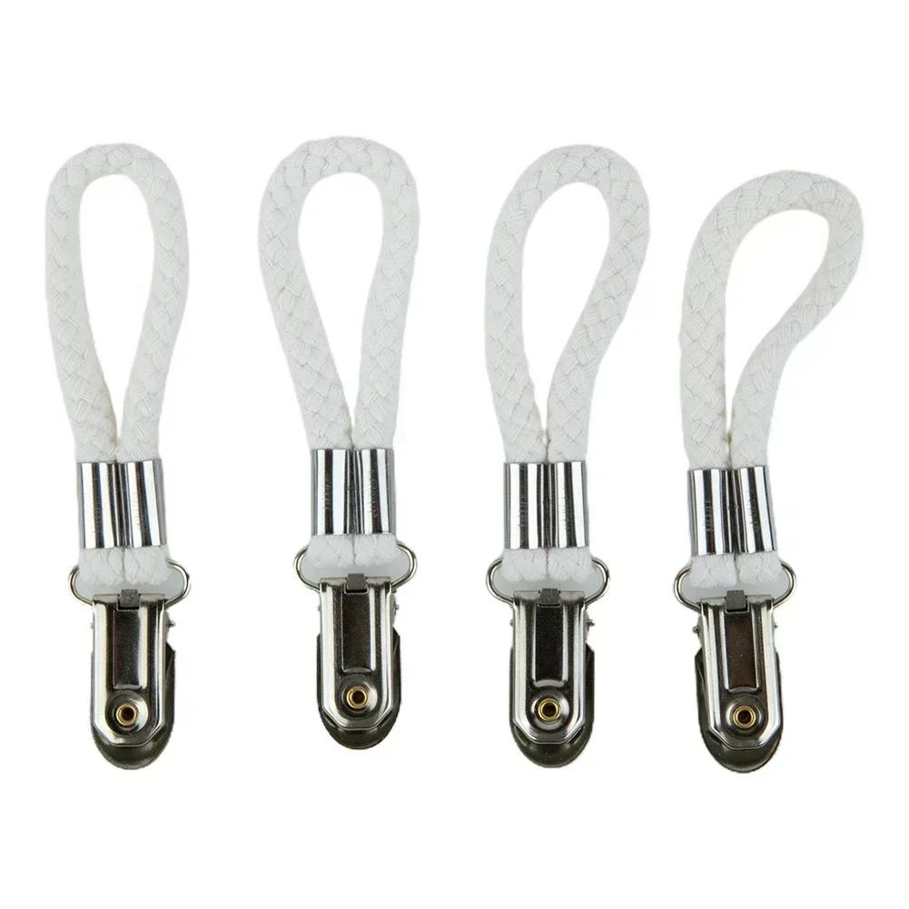 Gloves Not Only Suitable For The Storage Of Kitchen And Bathroom Towels Towel Clips 4pcs Stainless Steel White