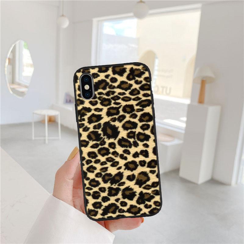 PP51 Pink Leopard Soft Shell Phone Case for iPhone SE X XS XR 11 16E 17 Pro Max Air 8 7 6 6s Plus