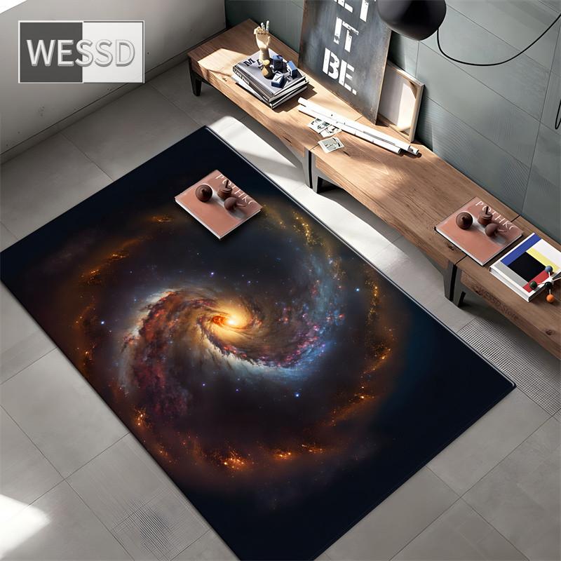 3D-tepper til barneroms universet teppe planet svart hull ytre rom teppe for gutter tilpasset teppe badematte 3D