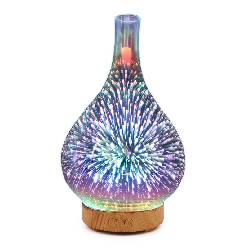 

3D Fireworks Vase Vase Shape Air Humidifier With 7 Colors LED Night Light Aroma Diffuser Essential Oils Mist Maker Ultrasonic Hu | Humidifiers
