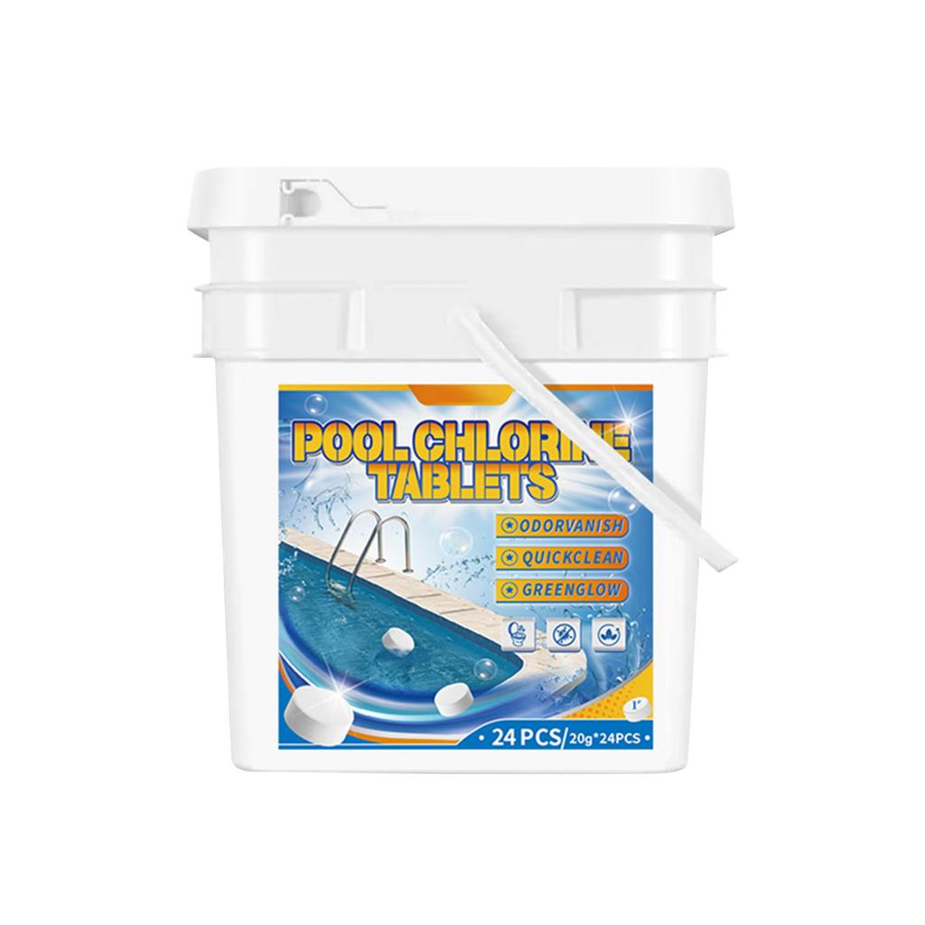 Chlorines Tablets For Swimming Pools, Kills And Stops Algaes, Slow Dissolving,Individually Wrapped,Pool Chlorines Tablets