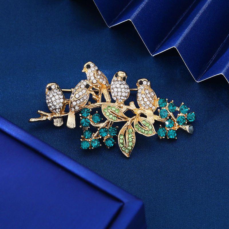 

New Arrival National Style Happy Top Branch Delicate Rhinestone Brooch Niche Design Magpie Happy Clothing Ornament Pin Female Happy on the branches