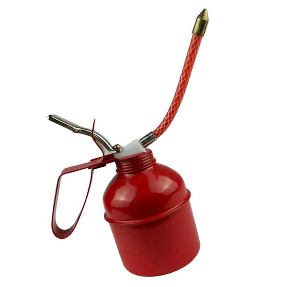 Red Pistol Type Oiler Thumb Lever Oil Squirt Can Durable Manual Oiler Can Maintenance Use
