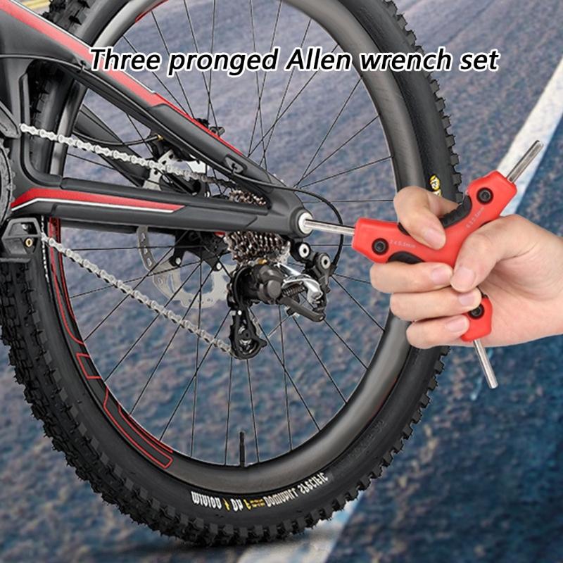 Compact Y Shaped Hex Key Tool High Strength Carbon Steel Ergonomic Grip For DIY Projects And Outdoor Riders