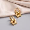 Classic Stainless Steel Heart Star Hoop Earrings For Women Punk Hip Hop Gold Silver Color Y2K Jewelry Female Earrings Oorbellen