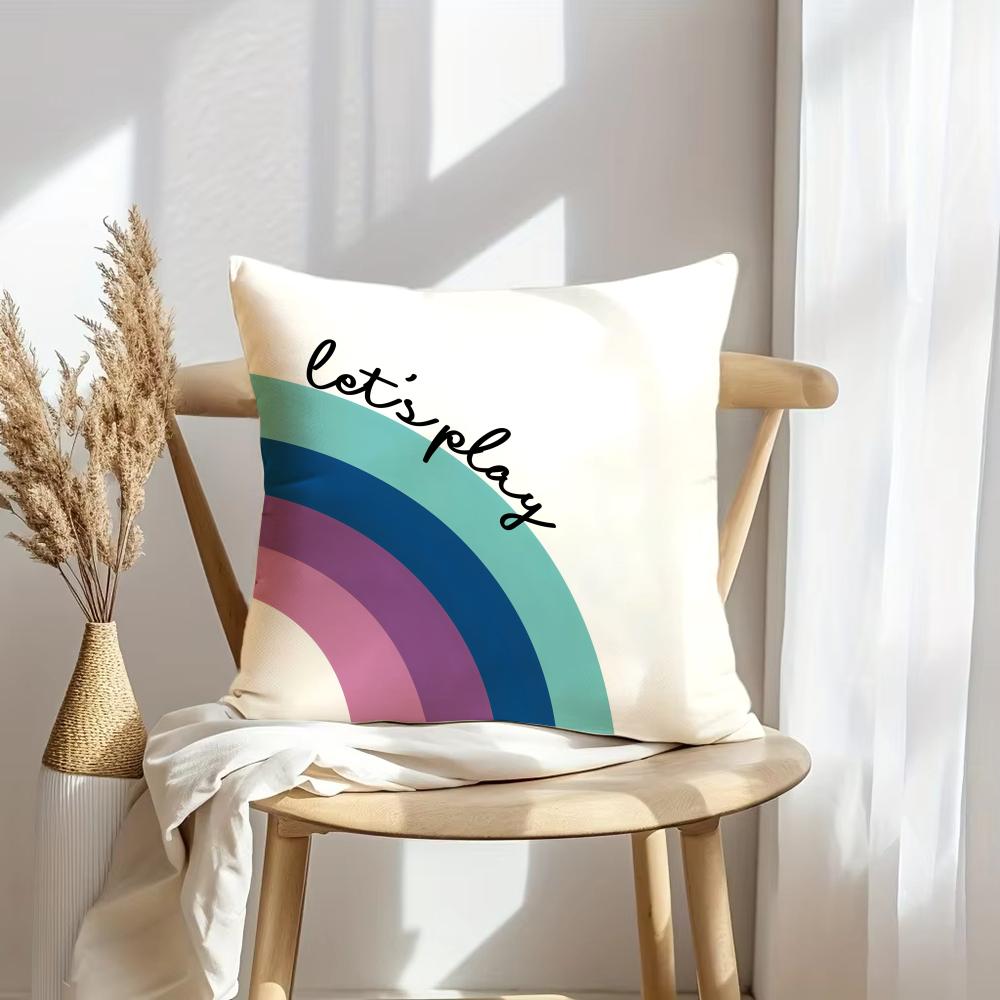 English Education Cushion Cover Soft Plush Throw Pillow Cover | Double-Sided Decorative Cushion Case | Sofa Bedroom Home Decor