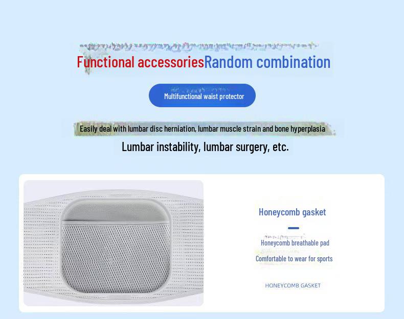 Unisex Lumbar Support Belt for Back Pain & Herniation Relief with Heat Therapy