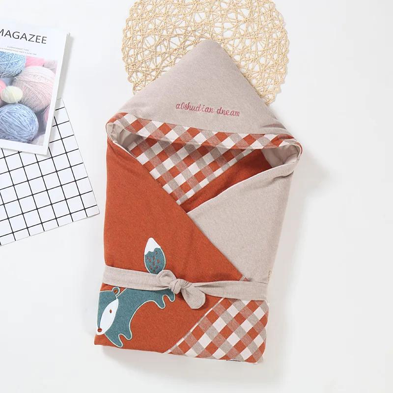 Boys & Girls Newborn Cartoon Swaddle Blanket - Vintage Pure Cotton Design Thin Spring/Summer & Thick Autumn/Winter Baby Blanket